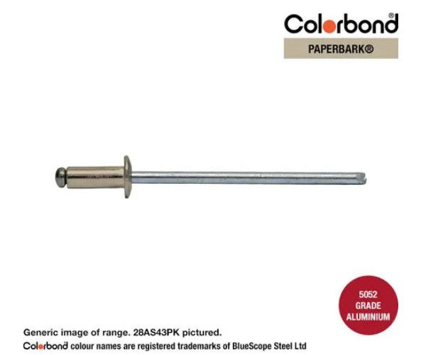 Aluminium Steel Rivet 3.2mm x 6.4mm Paperbark